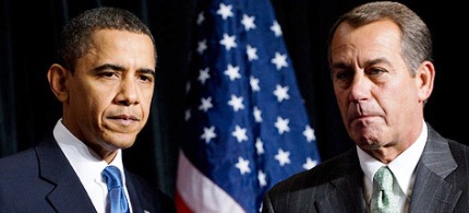 President Obama and House Speaker John Boehner. (photo courtesy: Saul Loeb/AFP/Getty Images)